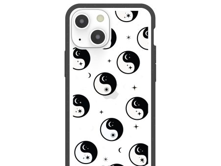 Clear Yin Yang Dreams iPhone 13 Mini Case With Black Ridge Hot on Sale