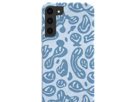 Powder Blue Melting Faces Samsung Galaxy S22+(Plus) Case on Sale