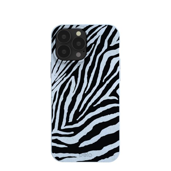 Powder Blue Zebra iPhone 13 Pro Max Case Supply