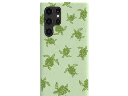 Sage Green Tiny Turtles Samsung Galaxy S22 Ultra Case Hot on Sale