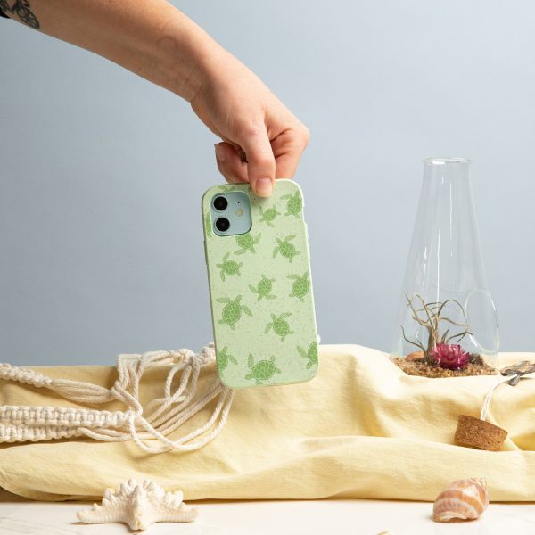 Sage Green Tiny Turtles iPhone 13 Pro Max Case For Sale