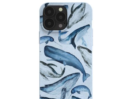 Powder Blue Whales iPhone 13 Pro Max Case Sale