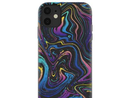 Black Galaxy Swirls iPhone 11 Case Discount