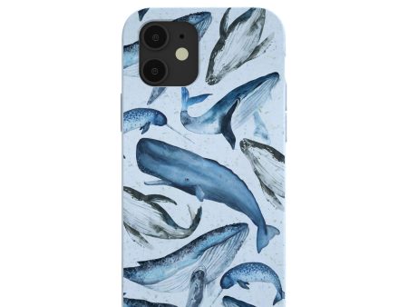 Powder Blue Whales iPhone 12  iPhone 12 Pro Case Hot on Sale