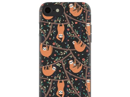 Black Jungle Sloths iPhone 6 6s 7 8 SE Case Supply