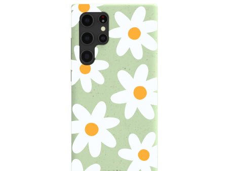 Sage Green Daisy Samsung Galaxy S22 Ultra Case For Sale